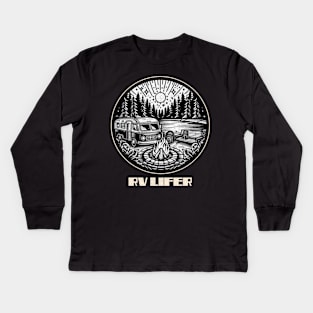 RV lifer campground Kids Long Sleeve T-Shirt